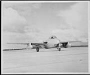 De Havilland 'Vampire' F.3 aircraft VT863 'O' of No.54 Squadron, R.A.F., taking part in the first transatlantic flight by jet aircraft 15 July 1948