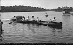 "All together", Elgin House, Muskoka Lakes (retrieving sunken sailboat) ca. 1908
