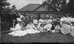 Spectators, Elgin House, Port Sandfield Baseball Match, Muskoka Lakes 23 July 1908