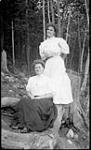 Two unidentified women in woods, Royal Muskoka Hotel, Rosseau Lake, Muskoka Lakes ca. 1908