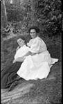 Two unidentified women in woods, Royal Muskoka Hotel, Rosseau Lake, Muskoka Lakes ca. 1908
