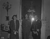 H.R.H. the Duke of Kent (centre) with Admiral Sir Humphrey Walwyn and Lady Walwyn 12 Sept. 1941