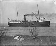 Great Lakes vessel - Amaranth - foliage in foreground 1921