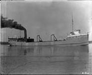 Starboard broadside view of laker SUPERIOR of Buffalo, N.Y., unladen 1930