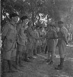 General Montgomery visiting forward positions of most advanced troops and meeting officers holding these positions 22 July 1943