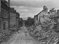 Deserted street after the attack 16 - 17 Aug. 1944