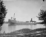 Great Lakes vessel - Glenbrae - framed in foliage 1924