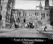 Reconstruction of fire-damaged west end of Centre Block, Parliament Buildings 4 May 1916