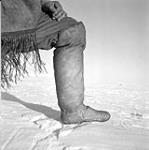 Caribou skin moccasin. Igloolik, N.W.T., 1953 1953.