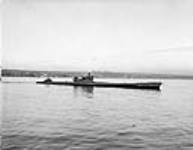 U-190 submarine during practice towing operation 20 Nov. 1947