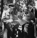 War correspondents Ross Munro, William Stewart and Lionel Shapiro 13 août 1944