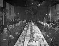 Farewell dinner for The British Columbia Dragoons at British Columbia House, London, England, 21 December 1945 Deember 21, 1945.