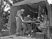 Headquarters of The Governor General's Horse Guards during Exercise SNAFFLE, Sussex, England, 10 August 1943 August 10, 1943.