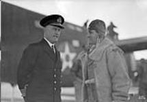 Admiral Sir Humphrey Walwyn (left), Governor of Newfoundland, at R.C.A.F. Station, Gander, Newfoundland, 14 October 1941 October 14, 1941.