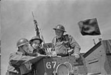 Infantrymen of the Royal 22e Regiment in a Universal Carrier taking part in a training exercise, England, May 1941 May 1941.