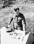 An unidentified sergeant of the Canadian Army at a woodcraft camp at Venne Depot, Maniwaki, Québec, Canada, 10 June 1943 June 10, 1943.
