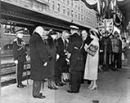 King George VI and Queen Elizabeth, accompanied by Rt. Hon. W.L. Mackenzie King, meeting Hon. John Bracken 24 May 1939