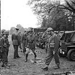Lieutenant-General A.G.L. McNaughton and Major-General Georges P. Vanier inspecting the vehicles and equipment of the 3rd Battalion, Royal Canadian Engineers (R.C.E.), England, 6 May 1943 May 6, 1943.