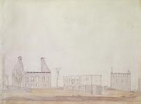Bâtiments bombardés lors de la bataille du Moulin à vent, Prescott 1839