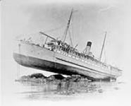 Steamer PRINCESS MAY wrecked on Sentinel Island 5 Aug. 1910