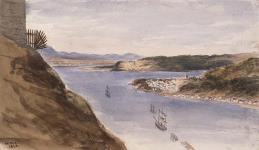 Pointe Lévi, Île d'Orléans, etc. du bas de la Citadelle 1840