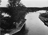 Lower wharf on the canal, Bobcaygeon, Ont 1904