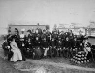 Group at the Citadel, including the Earl of Aberdeen and Lady Aberdeen, Sir Wilfrid Laurier, Sir Frederick Borden, and Colonel Wilson ca. 1896