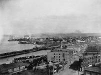 View of harbour, looking east c.a. 1900