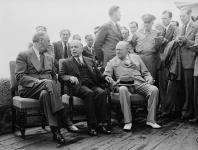 President Franklin D. Roosevelt, Rt. Hon. W.L. Mackenzie King and Rt. Hon. Winston Churchill at the Citadel during the Quadrant Conference 11 - 24 Aug. 1943