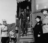 Arrival of Rt. Hon. Winston Churchill for the Quebec Conference 11 - 16 Sept. 1944