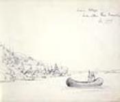 [First Nations village of Kanesatake on the Lake of Two Mountains, 1840. The religious Sulpician Order established a mission for the approximately 1,000 Algonquin, Nipissing and Mohawk inhabitants.] Original title: Indian Village (Kannasatakee), Lake of Two Mountains, Lower Canada (Quebec) 20 May 1840