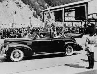 H.M. King George VI and Queen Elizabeth at Wolfe's Cove to begin their visit to Canada May 1939
