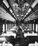 Grand Trunk Railway dining car interior, n.d. The fittings and decor of this dining car, built for the Grand Trunk in 1893, illustrate the elaborate fashion of the period
