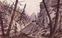 Mountain trail, probably approaching McGillivray's (Kootenay) river, ca July 25-27, 1845