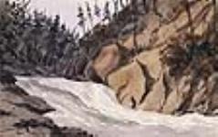 Petite cascade sur une rivière non identifiée ca. 1845