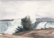 Chutes Horseshoe vues de Table Rock, chutes Niagara 13 août 1839.