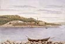 Vue de la Mission catholique romaine, de l'autre côté du lac Témiscamingue novembre 1868
