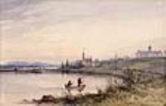 View of a town on the north shore of the Ottawa River ca. 1840
