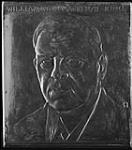 Plaster model for proposed plaque in memory of William Lyon Mackenzie King featuring portrait of King 1950