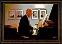 Portrait of Mitchell Sharp playing the piano 2003.