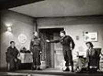 Fred Barry dans le rôle de Désilet et le Padre (Albert Duquesne) confrontent Tit-Coq (Gratien Gélinas) et Marie-Ange dans « Tit-Coq » jouée au Monument National [document iconographique] 22-31 mai 1948