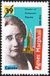 Agnes MacPhail, 1890-1954, member of Parliament = Agnes MacPhail, 1890-1954, députée [philatelic record]