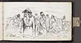Group of figures at Lac Ste. Anne août 1862