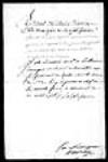 [Ordre du gouverneur La Galissonière à Michel Chartier de Lotbinière ...] 1748, avril, 20