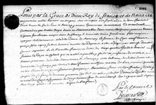 [Exécutoire par lequel le Conseil supérieur de Québec demande au ...] 1724, août, 26