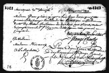 [Lettre de change (première) de 1800 livres payée par Mme ...] 1761, septembre, 20