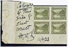 Shell Bird Island [philatelic record] 9 July, 1923