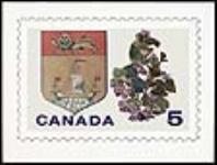 [New Brunswick coat of arms and violets] [graphic material]