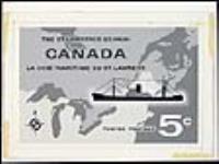 The St Lawrence Seaway = La voie maritime du St. Laurent [Map, freighter] [graphic material] / [Painted by] P [Alan L. Pollock]