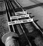 Demonstration of the measurement requirement differences between a narrow, standard, and Indian State rail gauge Nov. 1943
